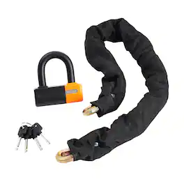 VEVOR - Bike Chain Lock, 3.28 Ft Bicycle Chain Lock with 4 Keys, Heavy Duty Metal Steel Anti-Theft High Security Bike Locks - Black