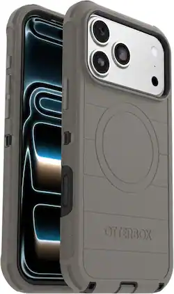 OtterBox - Defender Series Pro Hard Shell for Apple iPhone 17 Pro Max - Dark Roast (Grey & Black)