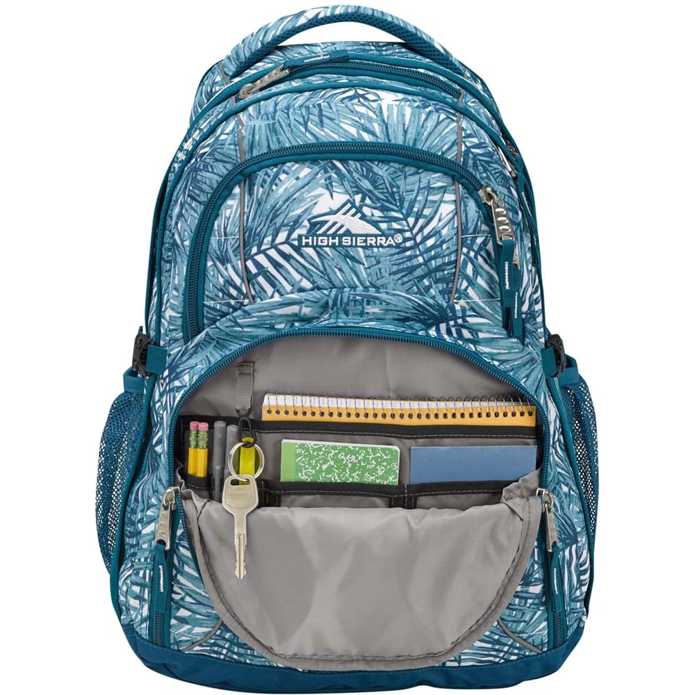 High Sierra - Laptop Backpack - Lagoon/palms - Larger Front
