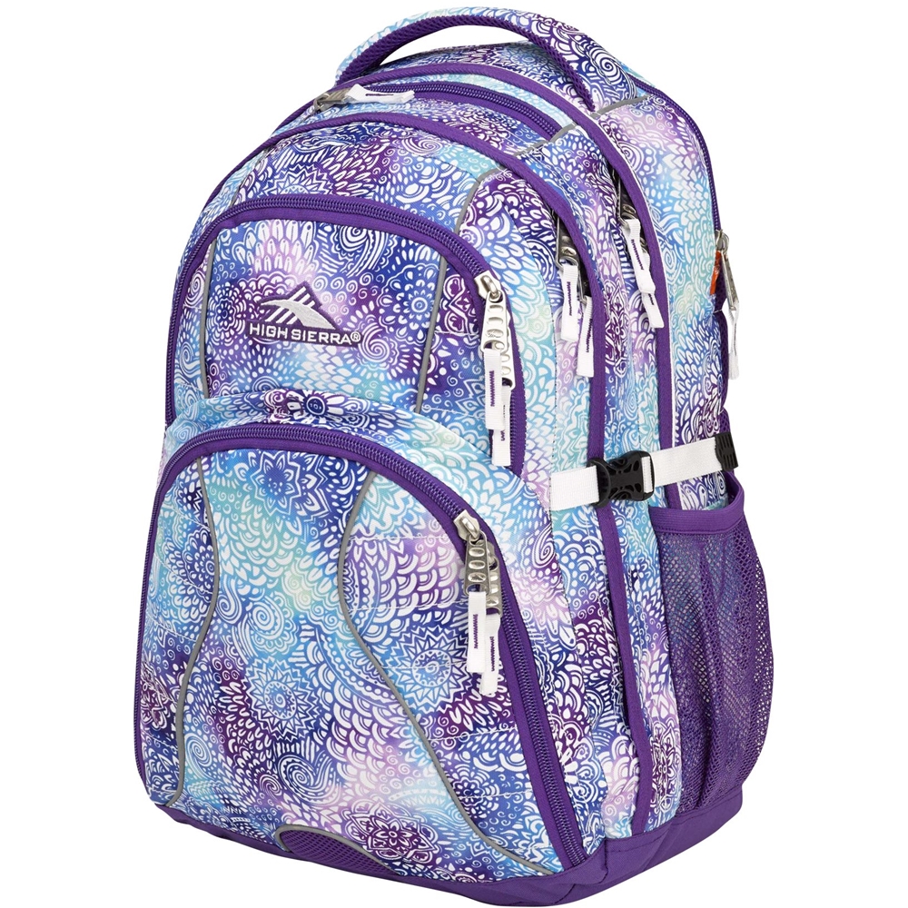 Best Buy: High Sierra Laptop Backpack White/deep purple/flower daze ...