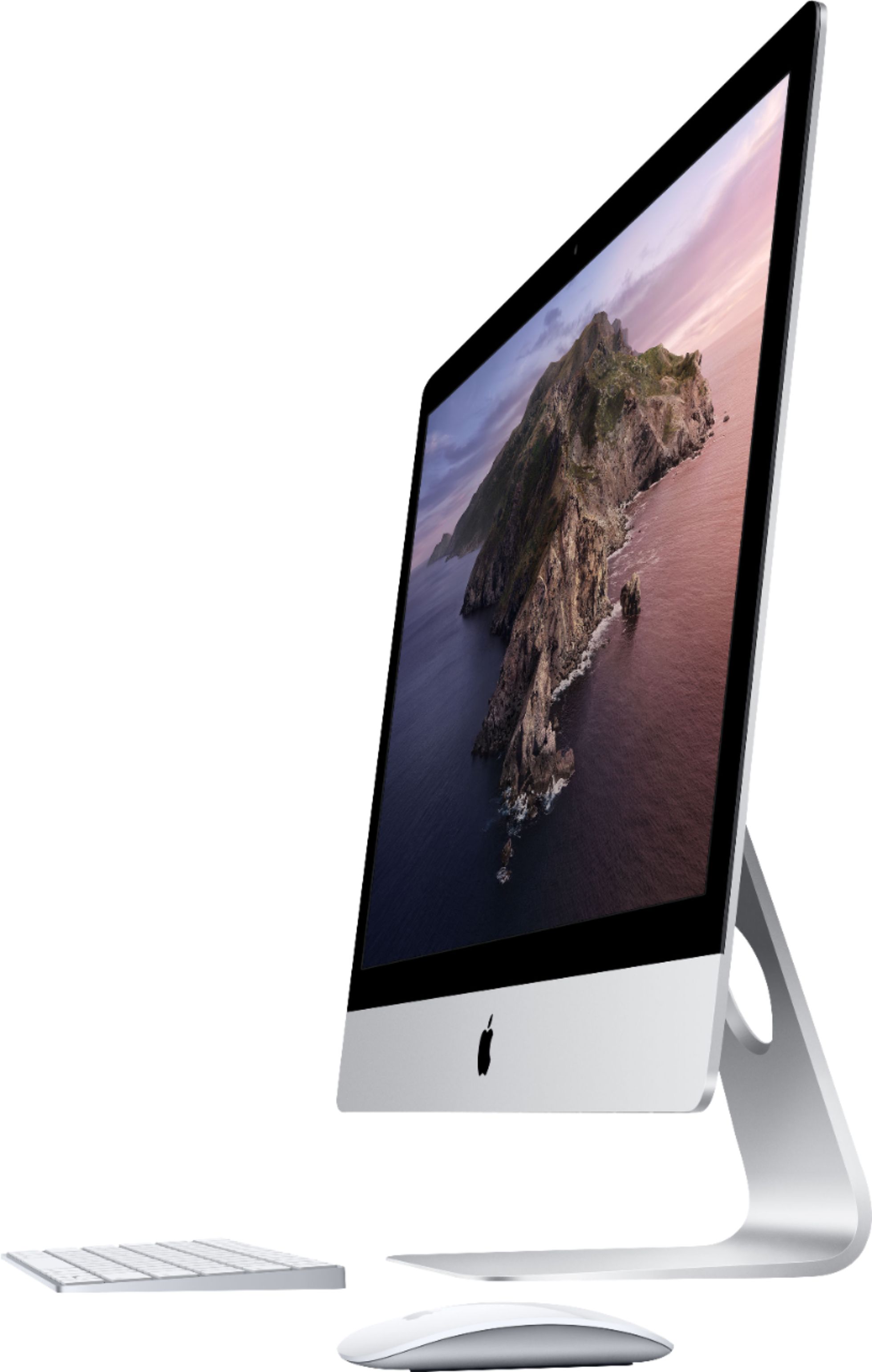 Left View: Apple - 27" iMac® with Retina 5k display (Latest Model) - Intel Core i5 (3.1GHz) - 8GB Memory - 1TB Fusion Drive - Silver
