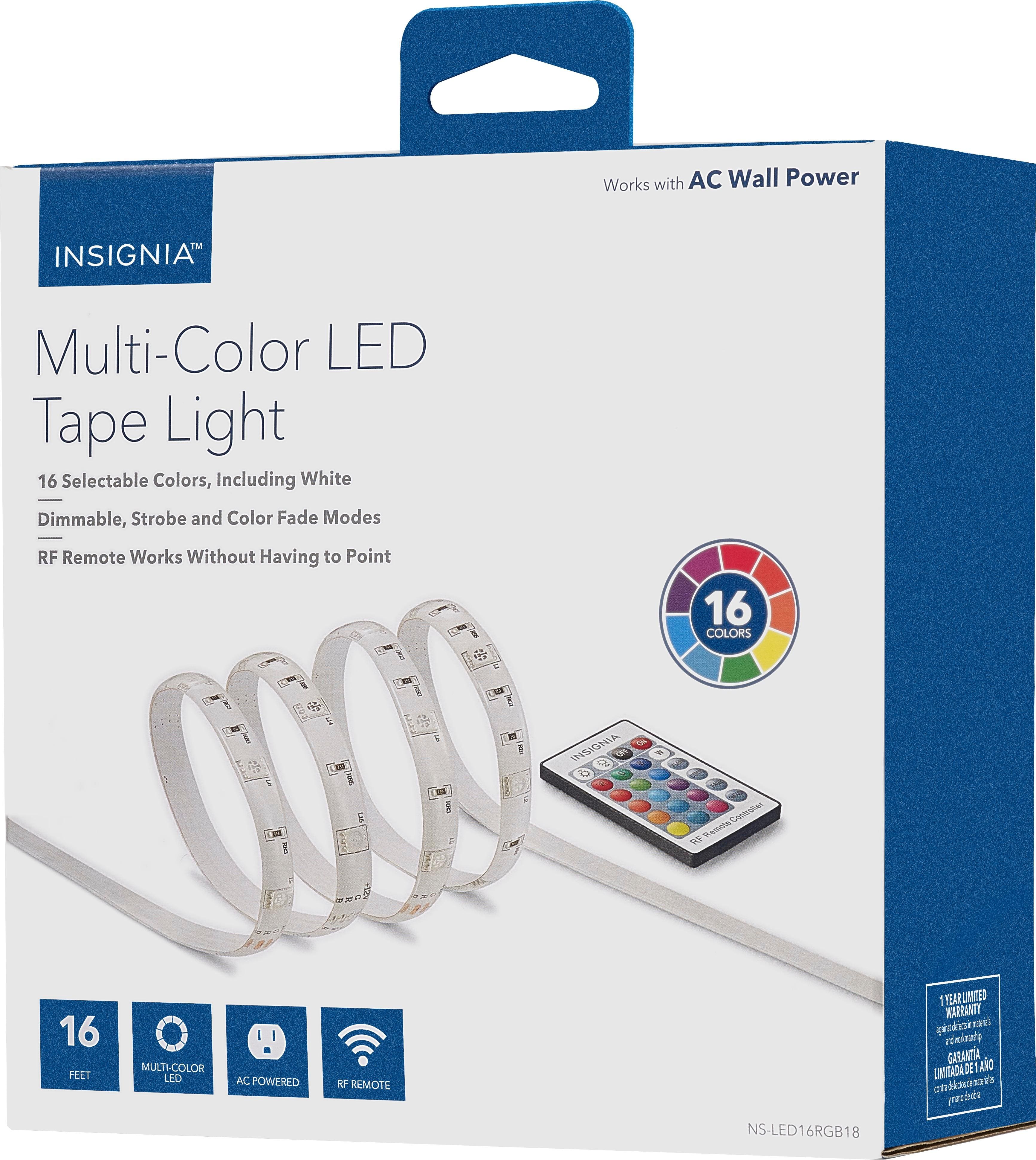 Alt View 17. Insignia™ - 16 ft. Multi-Color LED Tape Light - White.