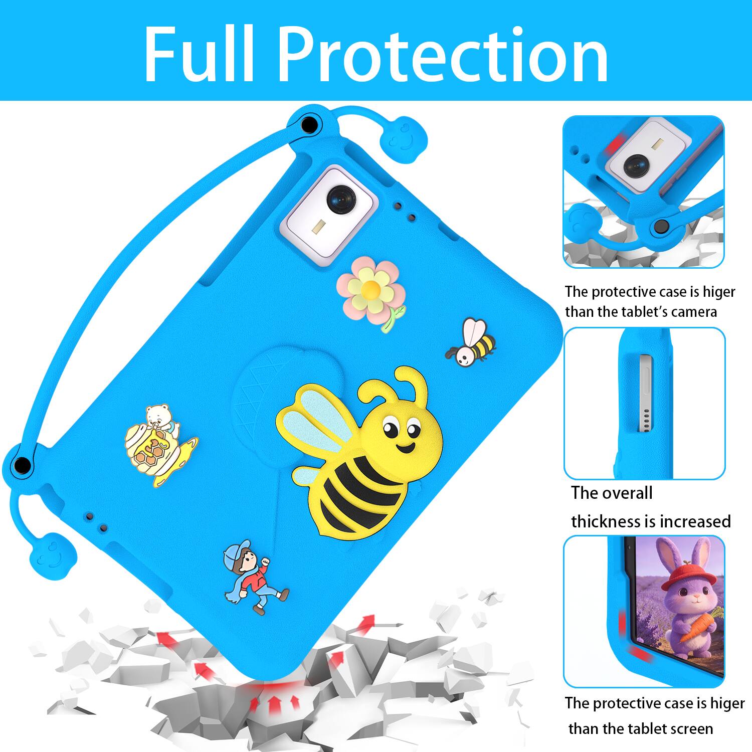 Full Protection

The protective case is higher than the tablet's camera

The overall thickness is increased

The protective case is higher than the tablet screen