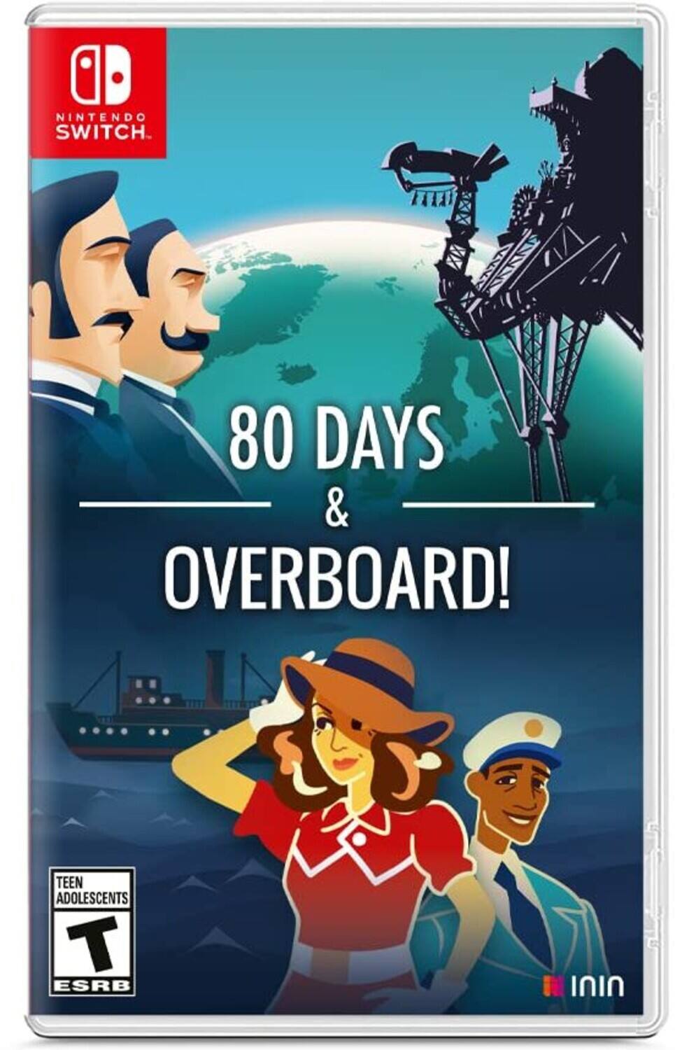 NINTENDO SWITCH. 80 DAYS & OVERBOARD! TEEN ADOLESCENTS T ESRB - T (Teen 13+)