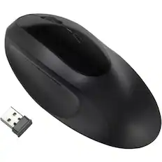Front. Kensington - Kensington Pro Fit Ergo Wireless Mouse-Black - Wireless - Bluetooth/Radio Frequency - 2.40 GHz - Black - USB - 1600 dpi - Black.