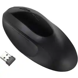 Kensington - Pro Fit Ergo Wireless Mouse- Wireless - Bluetooth/Radio Frequency - 2.40 GHz - USB - 1600 dpi - Wireless - Black