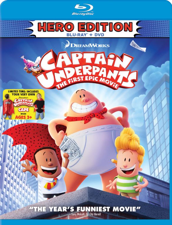  Captain Underpants: The First Epic Movie [Child's Cape Included] [Blu-ray/DVD] [2017]