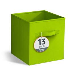Sorbus - Large 13-Inch Foldable Storage Bin for Home, Bathroom and More, 1-Piece Cube Basket Organizer - Green