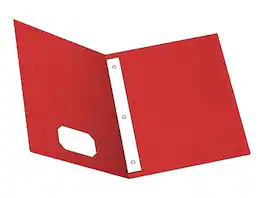 Oxford - Twin Fastener Folders, 25/Box (OXF 57711) - Red