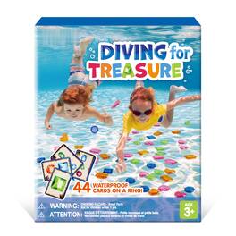 Joyfy - Diving Pool Toys, 4-in-1 Swimming Dive Toy, 109 Pcs Waterproof Seek and Find Gems Game Set for Kids Summer Swim Dive
