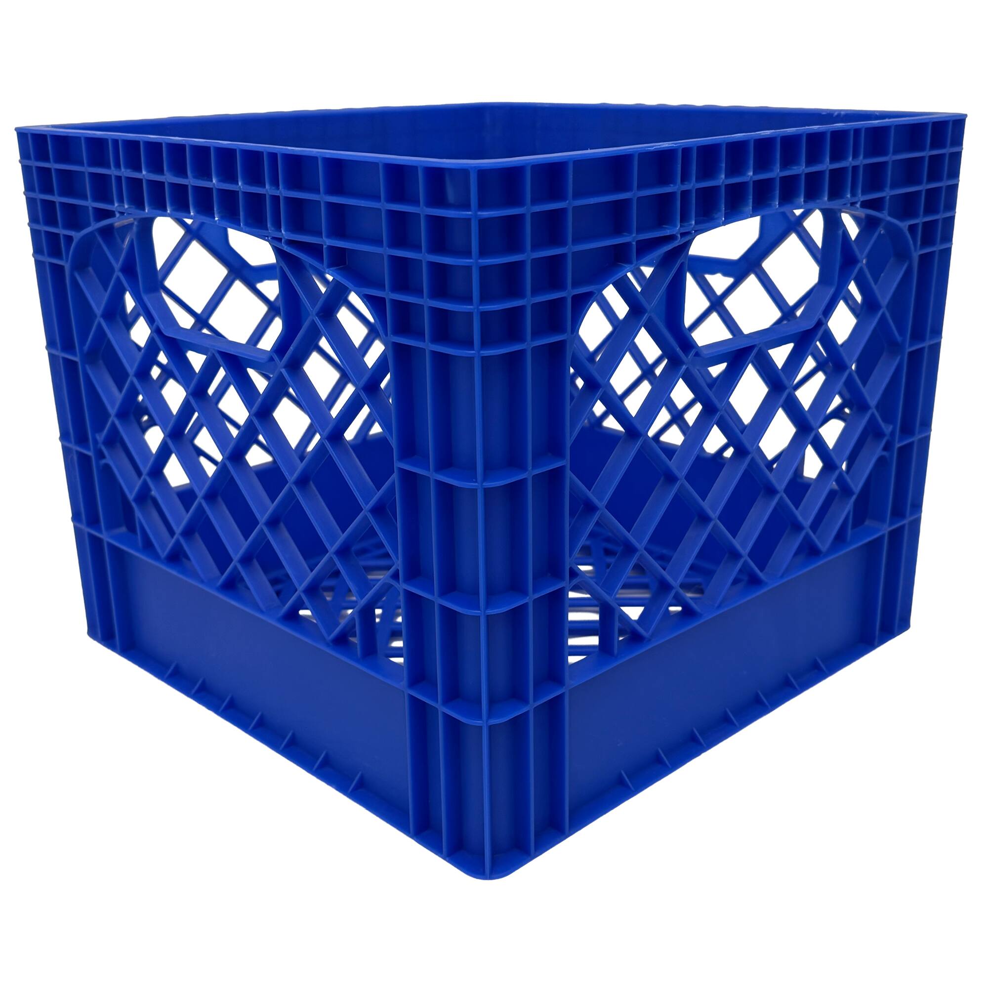 Alt View 1. Mirapet - Mirapet Milk Crate, Stackable Plastic Storage with Handles, 16 Qt, Blue, 4 Pack - Blue.