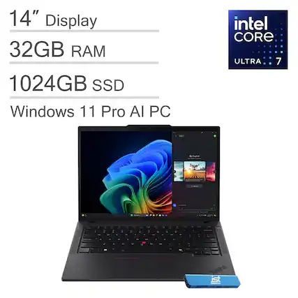 14" Display
32GB RAM
1024GB SSD
Windows 11 Pro AI PC
Intel Core Ultra 7