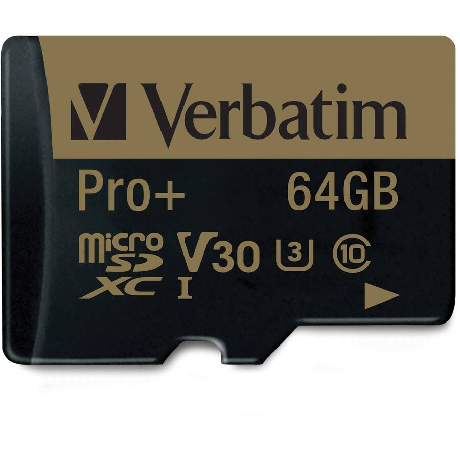 Verbatim Pro+ 64GB Micro SD V30 U3 10 XC I