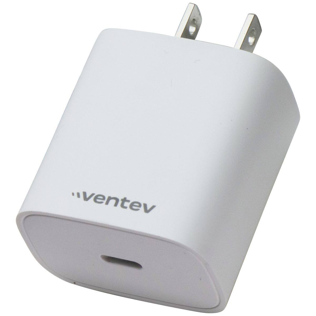 Angle. Ventev - 30W Single Port USB-C Ultra Fast Wall Charger - White - White.