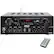 The image features a Pyle compact audio source amplifier with a remote control sitting next to it. The amplifier has various controls, including a talk-over power, echo, and music/FM settings. The amplifier is designed to provide 250 watts of power and is compatible with USB and SD cards. The remote control allows for easy adjustment of the amplifier's settings without needing to physically interact with the device.