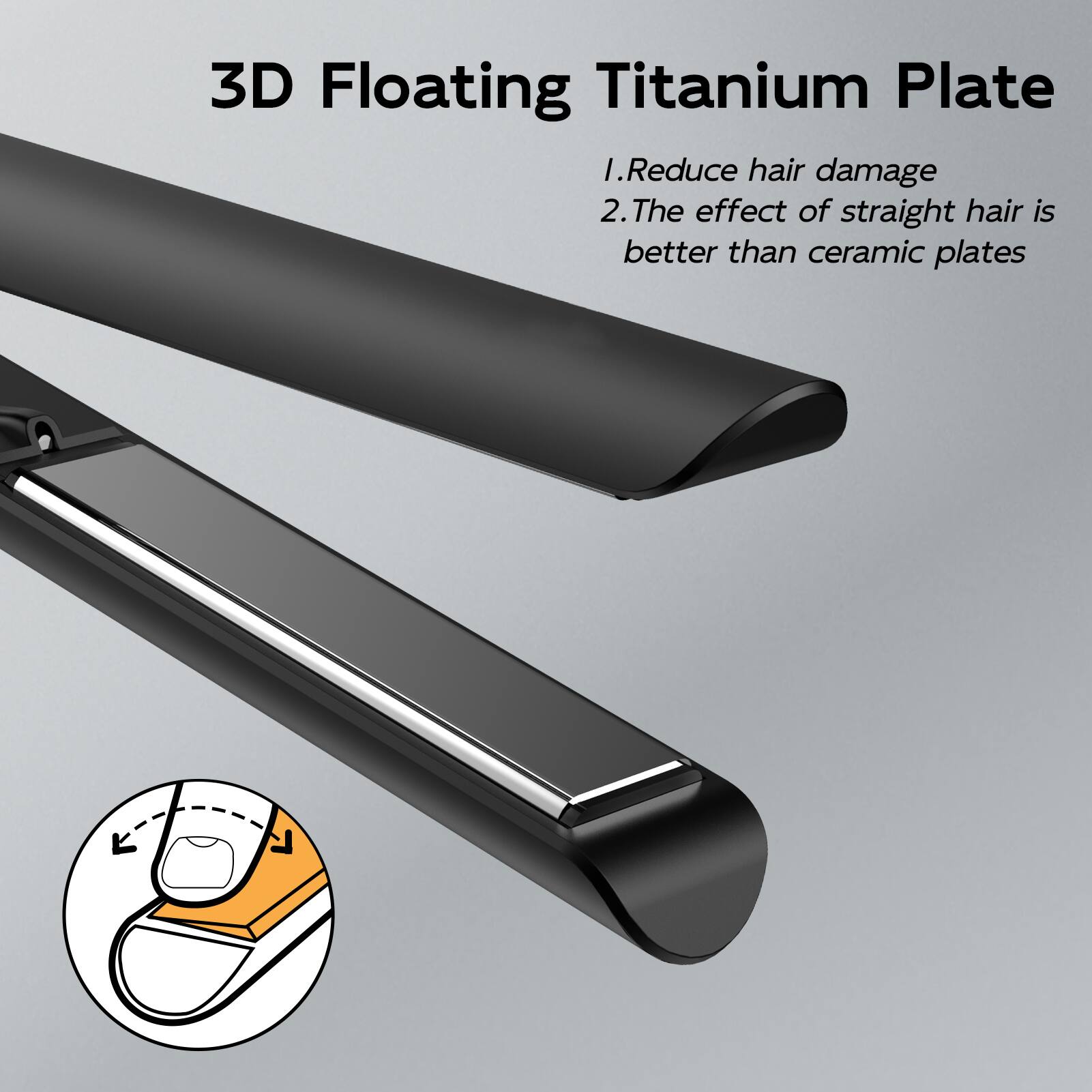 3D Floating Titanium Plate

1. Reduce hair damage
2. The effect of straight hair is better than ceramic plates
