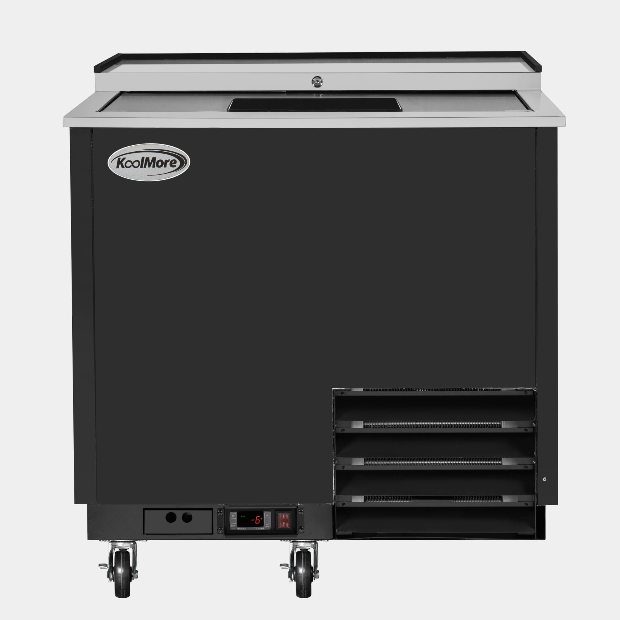 Koolmore - 36 in. Commercial Glass Froster in Black Steel, ETL Listed, 9 cu. ft. (KM-GF36-BK) - Black painted steel