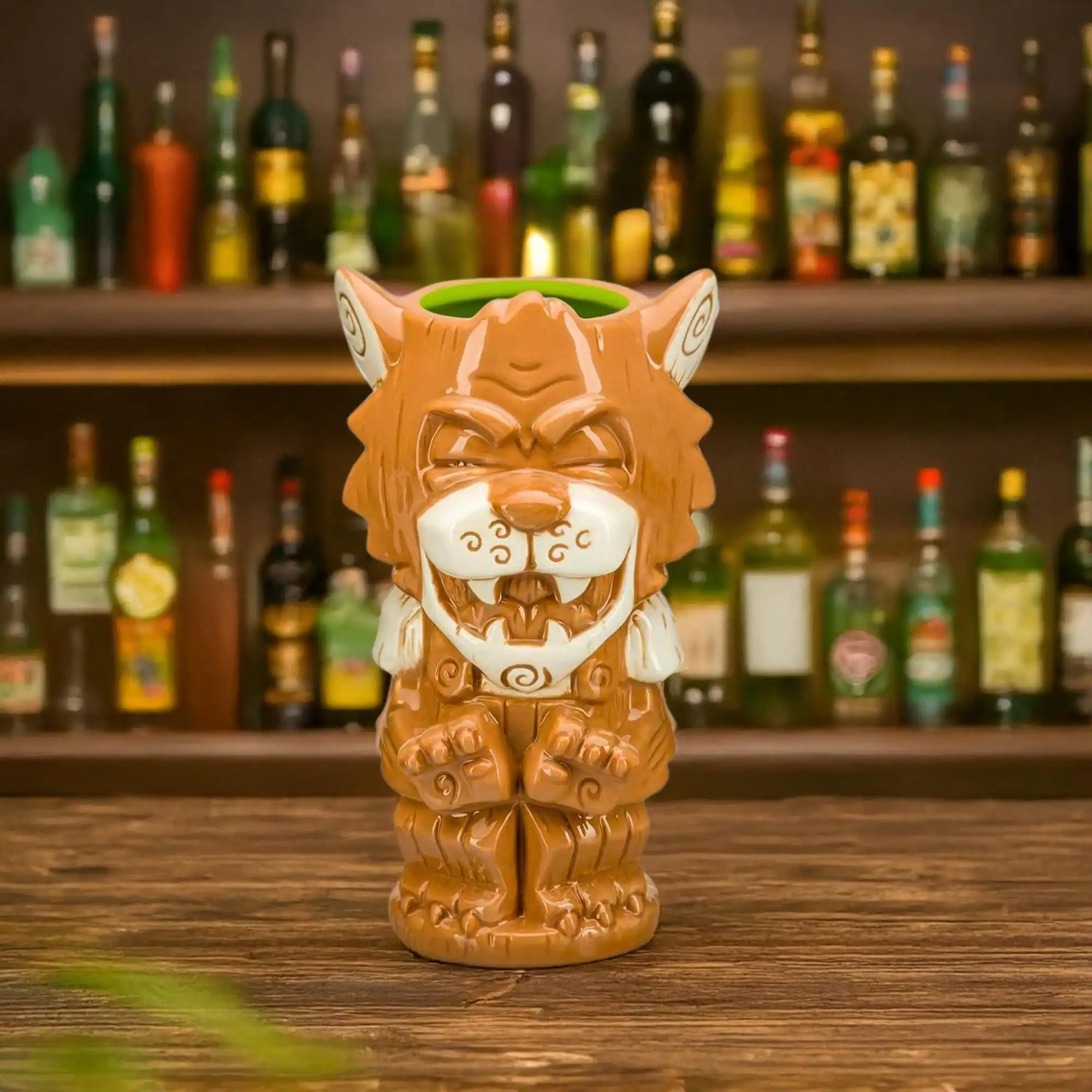 Alt View 1. ThinkGeek - Geeki Tikis Monster Cereals Fruit Brute Ceramic Mug | Holds 18 Ounces - Brown.