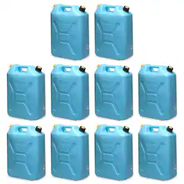 Scepter - 5 Gal Military Style Water Can Container with Reversible Spout, 10 Pack - Blue