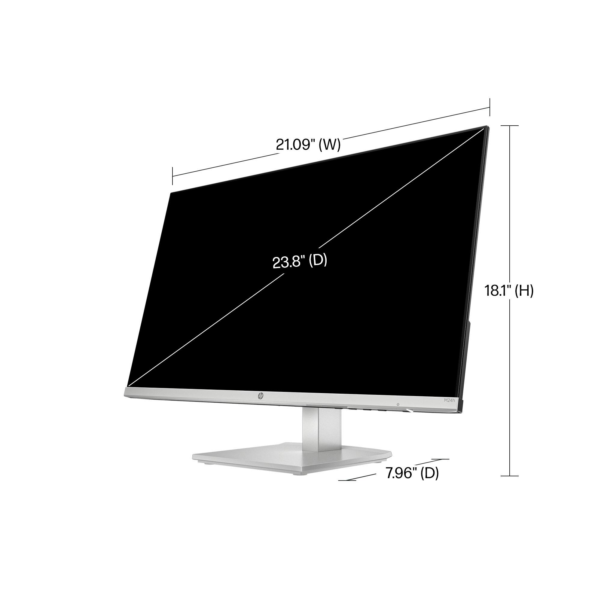 Alt View 13. HP - 24" IPS LED FHD FreeSync Monitor with Adjustable Height (HDMI, VGA) - Silver & Black.