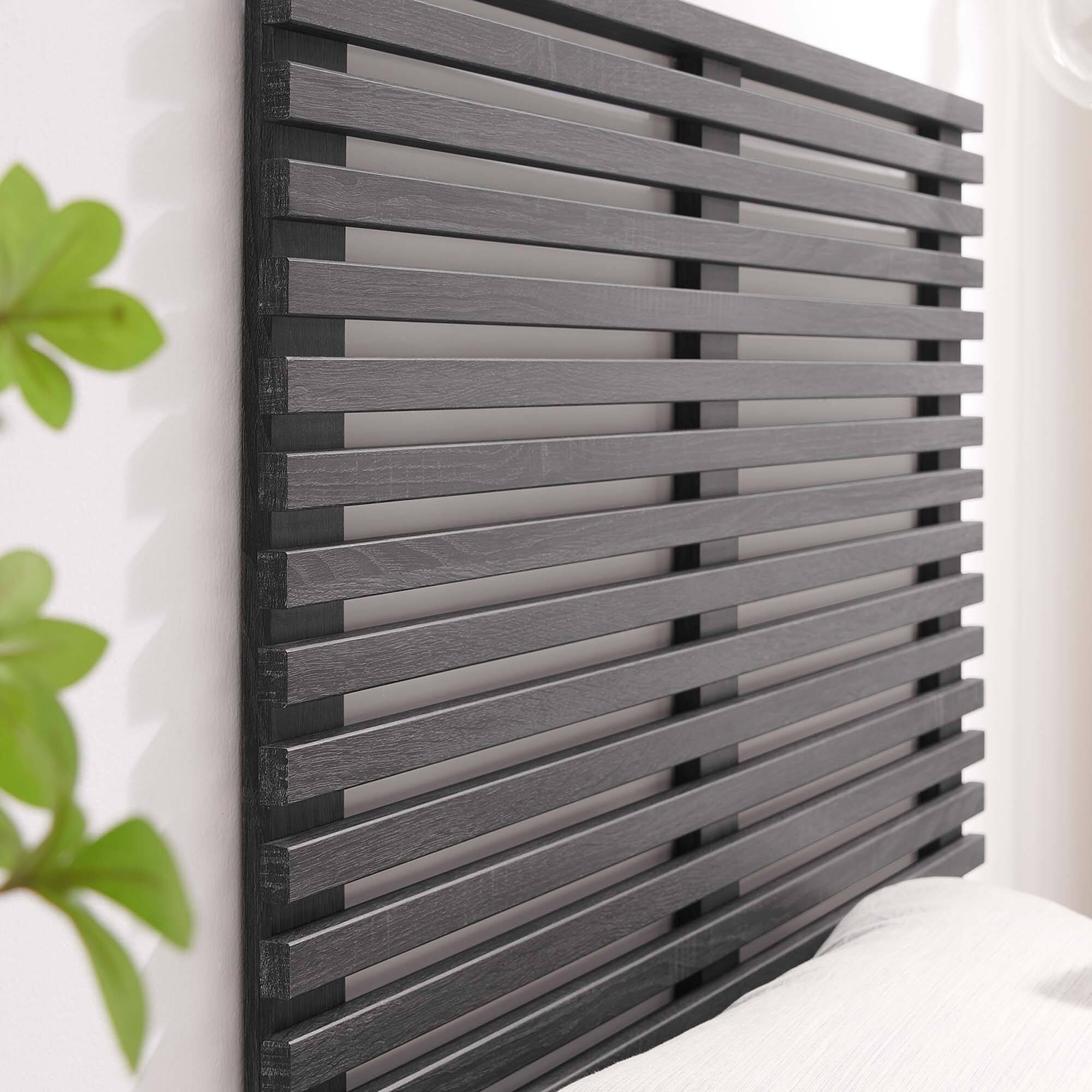 Alt View 3. Modway - Render Wall Mount Twin Headboard by Modway - Charcoal.