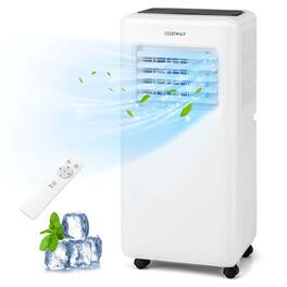 Costway - 6500 BTU Portable Air Conditioner Cools up to 350 sq.ft 3 in 1 Air Cooler with Fan & Dehumidifier - White