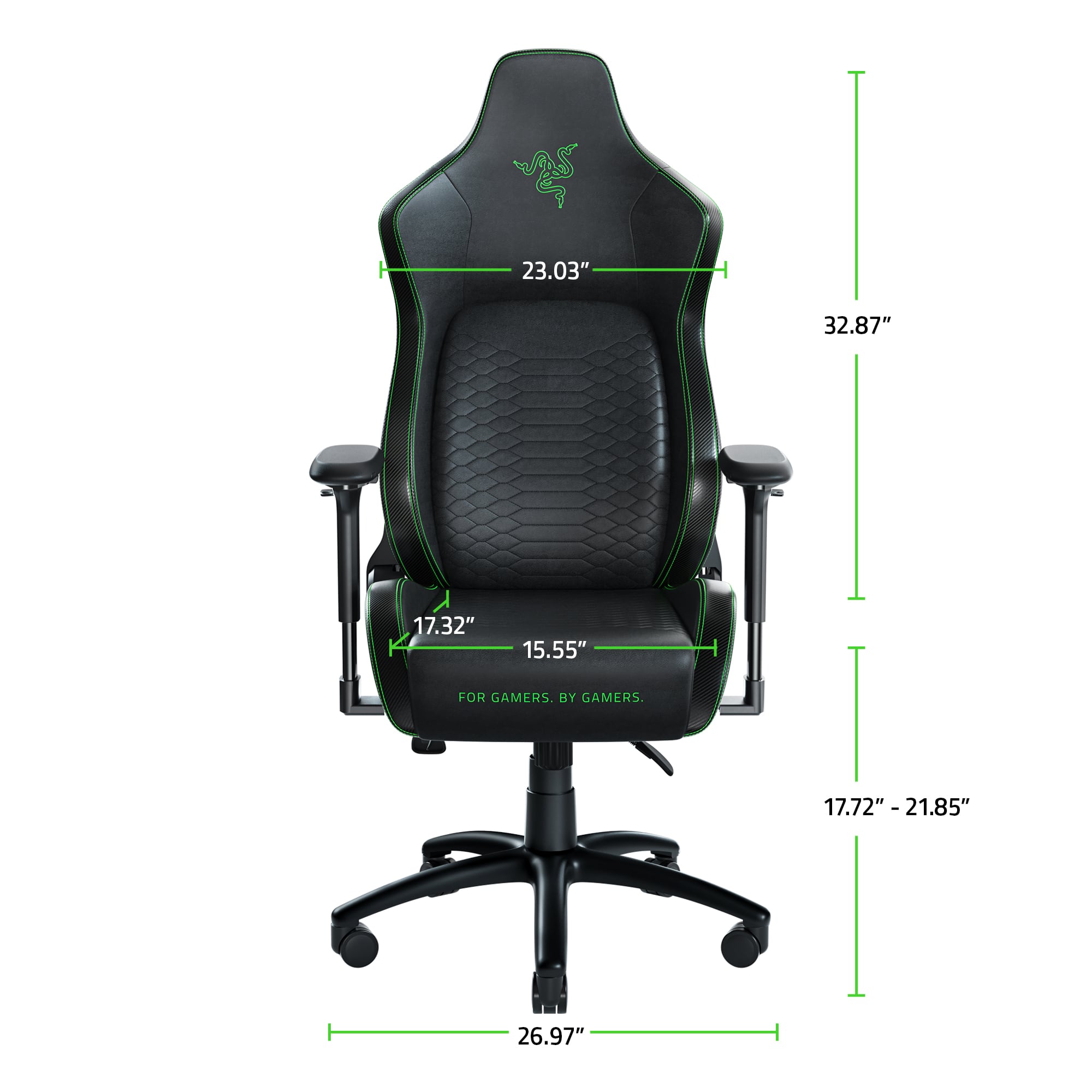 Best Buy: Razer Iskur Gaming Chair with Built-in Lumbar Support Black/Green  RZ38-02770100-R3U1