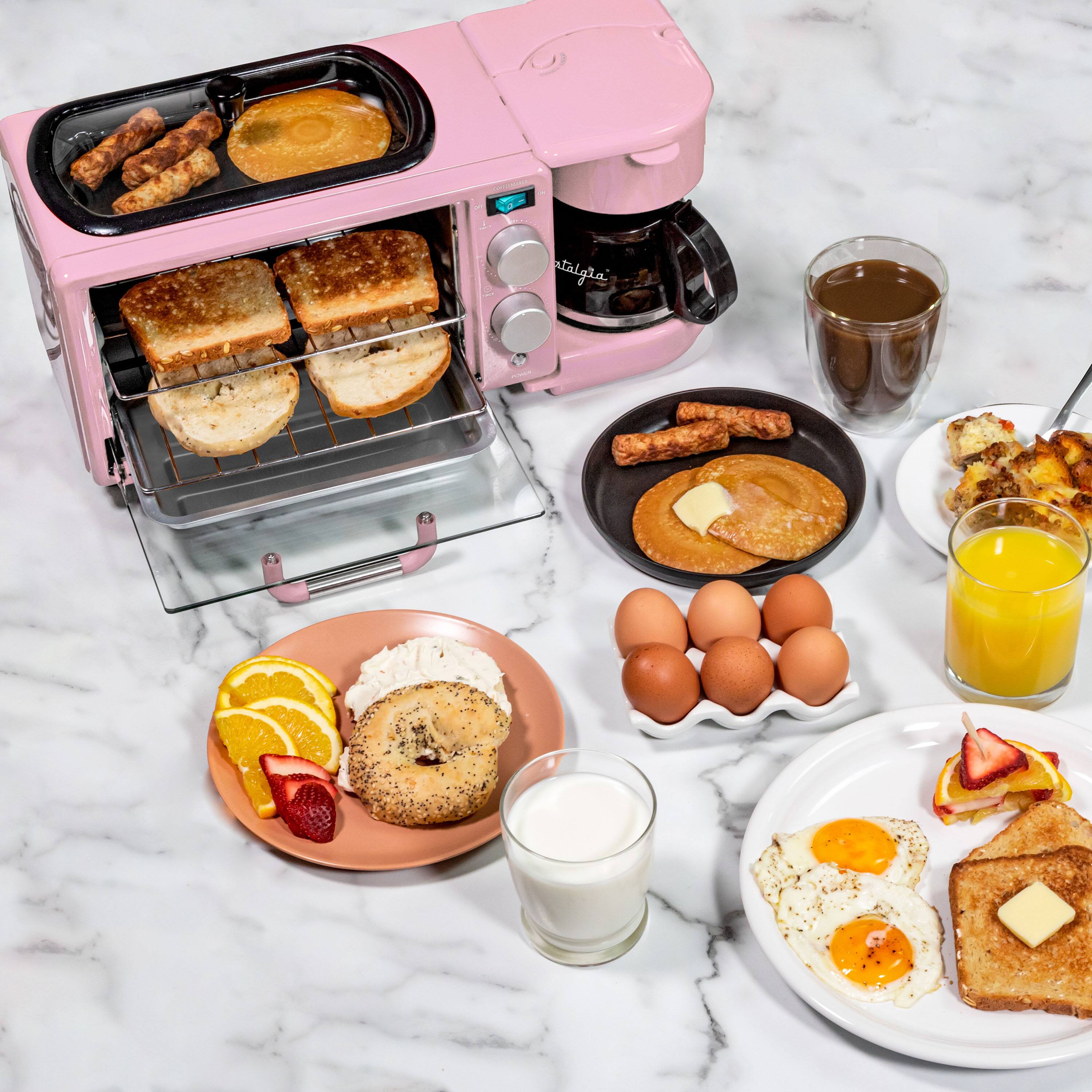 Alt View 5. Nostalgia - Retro 3-in-1 Breakfast Station - Pink - Pink.