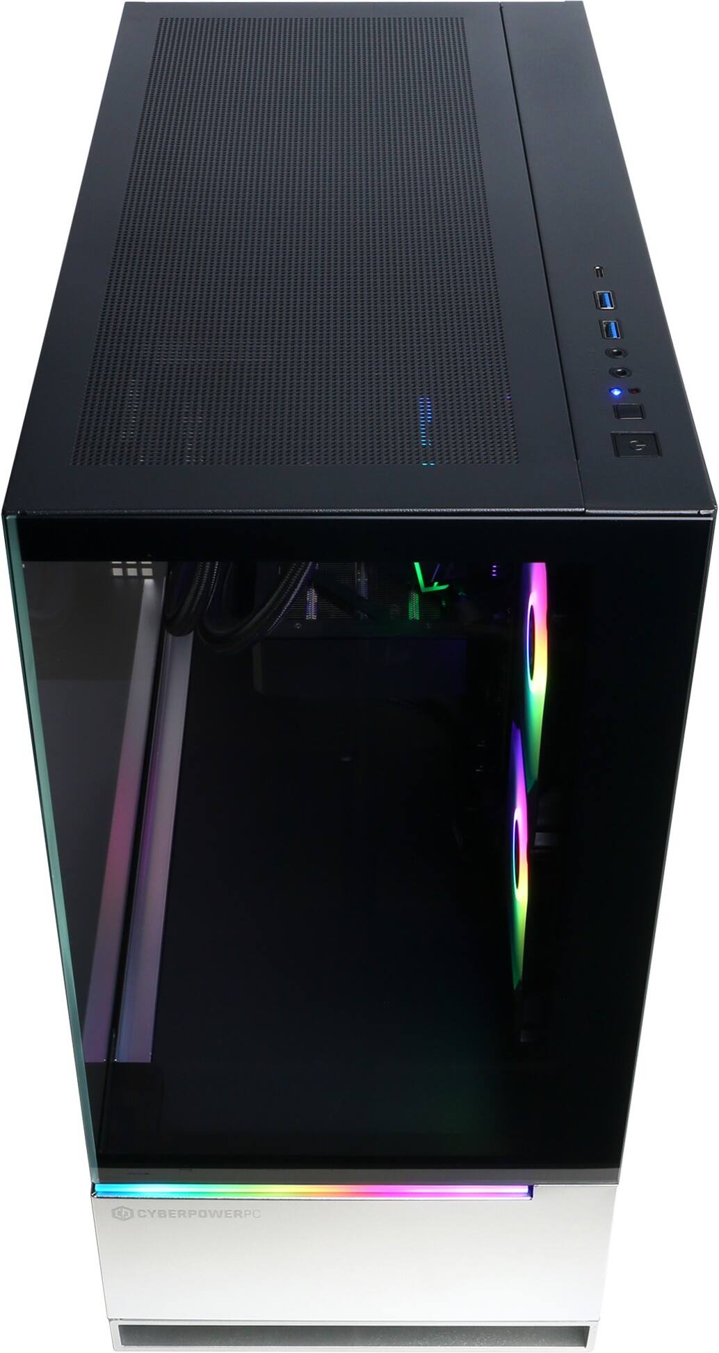 Alt View 1. CyberPowerPC - Gaming Desktop - Intel Core Ultra 7 265KF 2024 - AMD Radeon RX 9070 XT 16GB - 32GB DDR5 Memory - 2TB SSD Storage - Black.