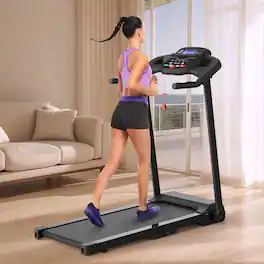 Akoasm - 2.5HP Electric Folding Treadmill Running Walking Machine for Home Gym, 265 LBS Weight Capacity - Black