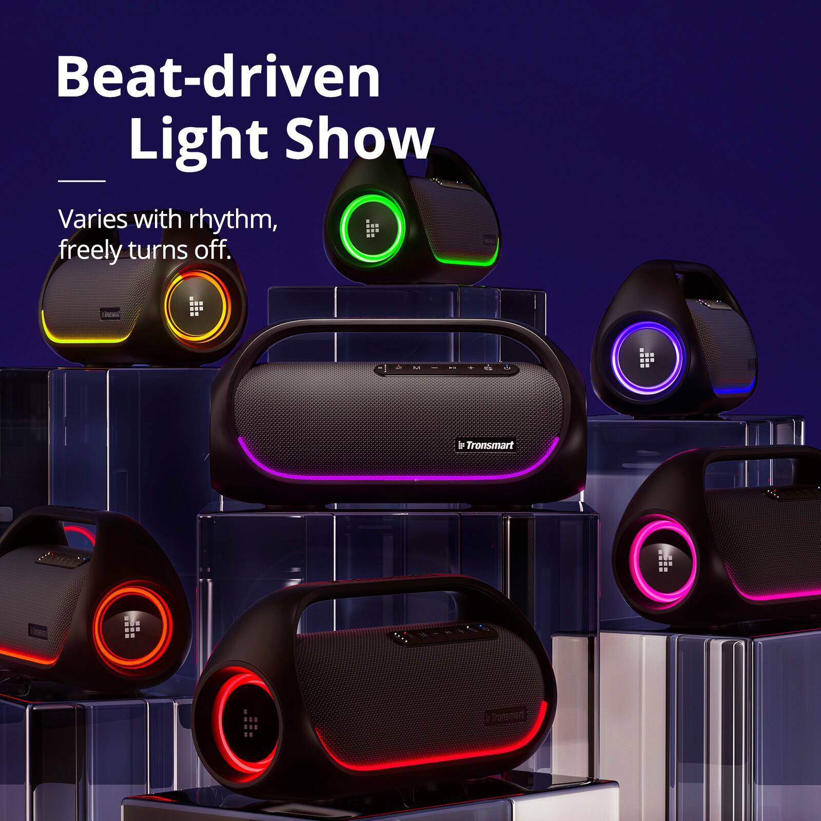 Beat-driven Light Show Varies with rhythm, freely turns off. IaL Tronsmart - - -