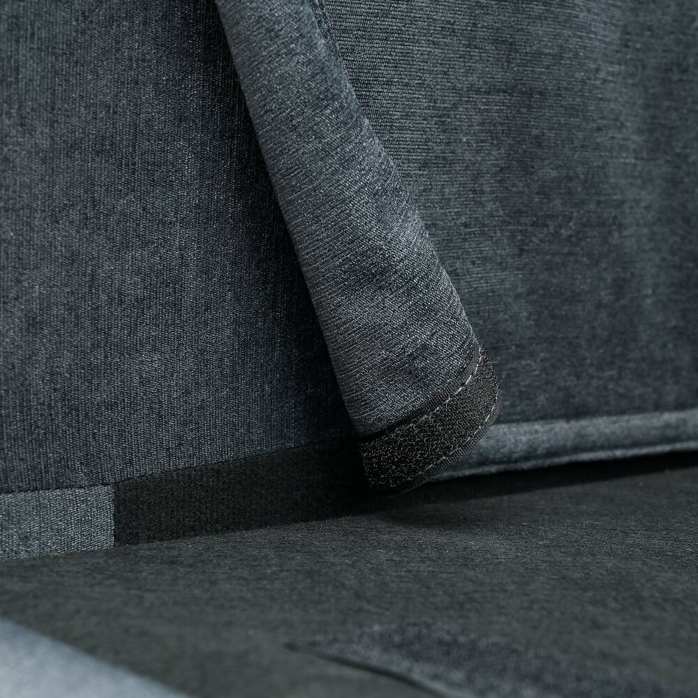 Alt View 6. JUJABU - 107.87 in. Gray Sectional Sofa Couch 3 Seater with Ottoman and Cushion - Gray.