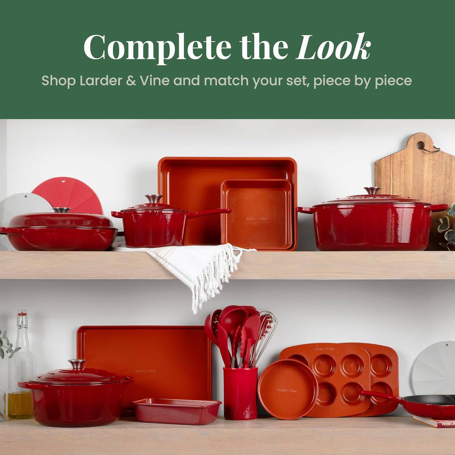 Complete the Look  
Shop Larder & Vine and match your set, piece by piece