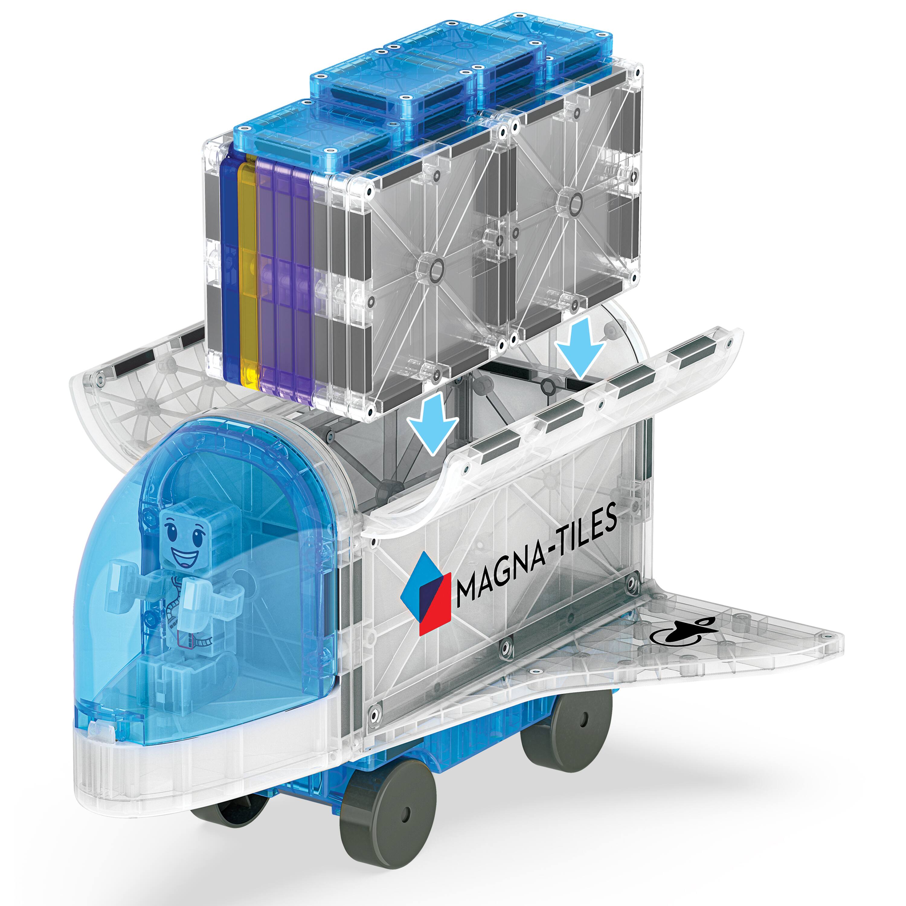 Left. Magna-Tiles - SPACE 32-Piece Magnetic Construction Set, THE ORIGINAL MAGNA-TILES.