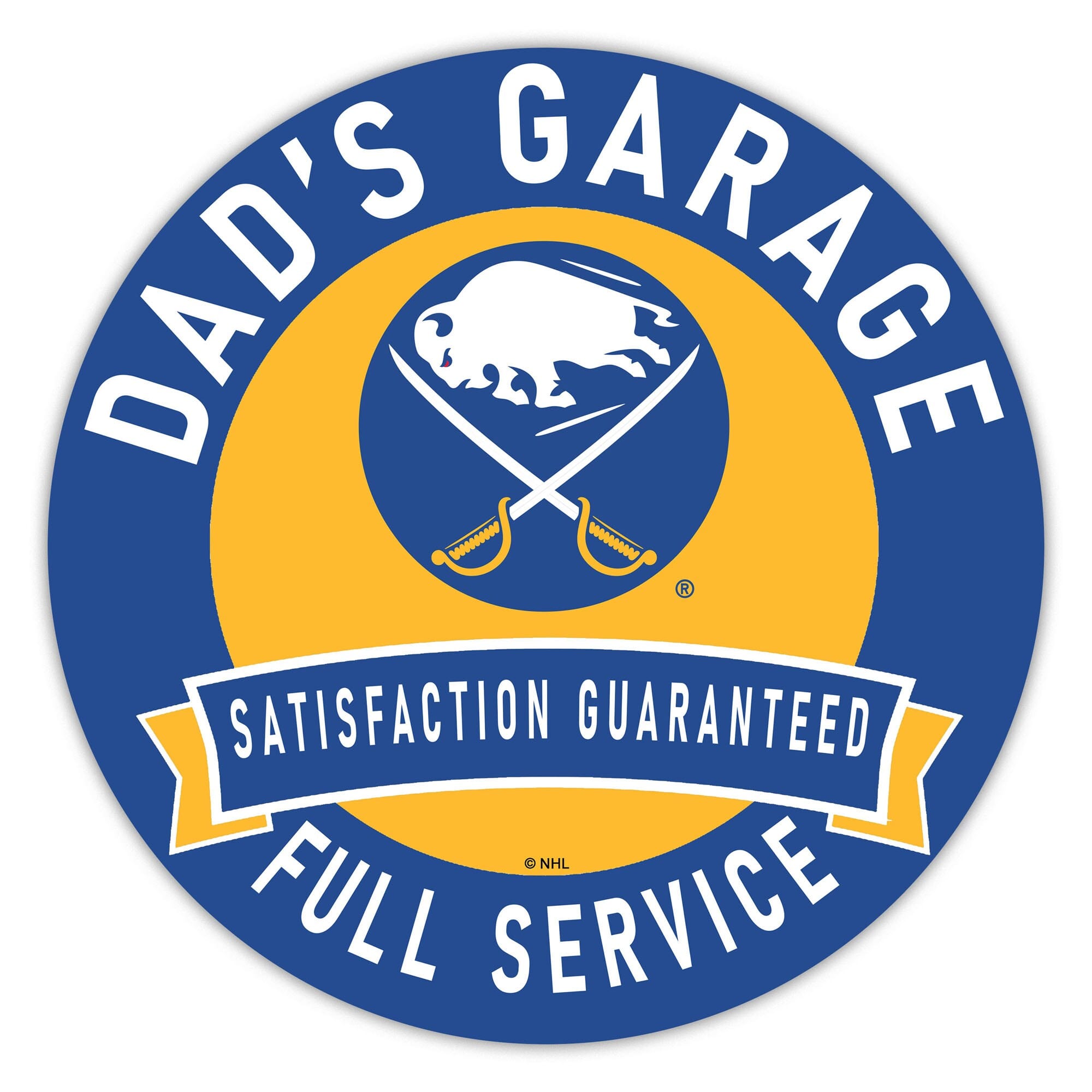 DAD'S GARAGE  
SATISFACTION GUARANTEED  
FULL SERVICE  
© NHL