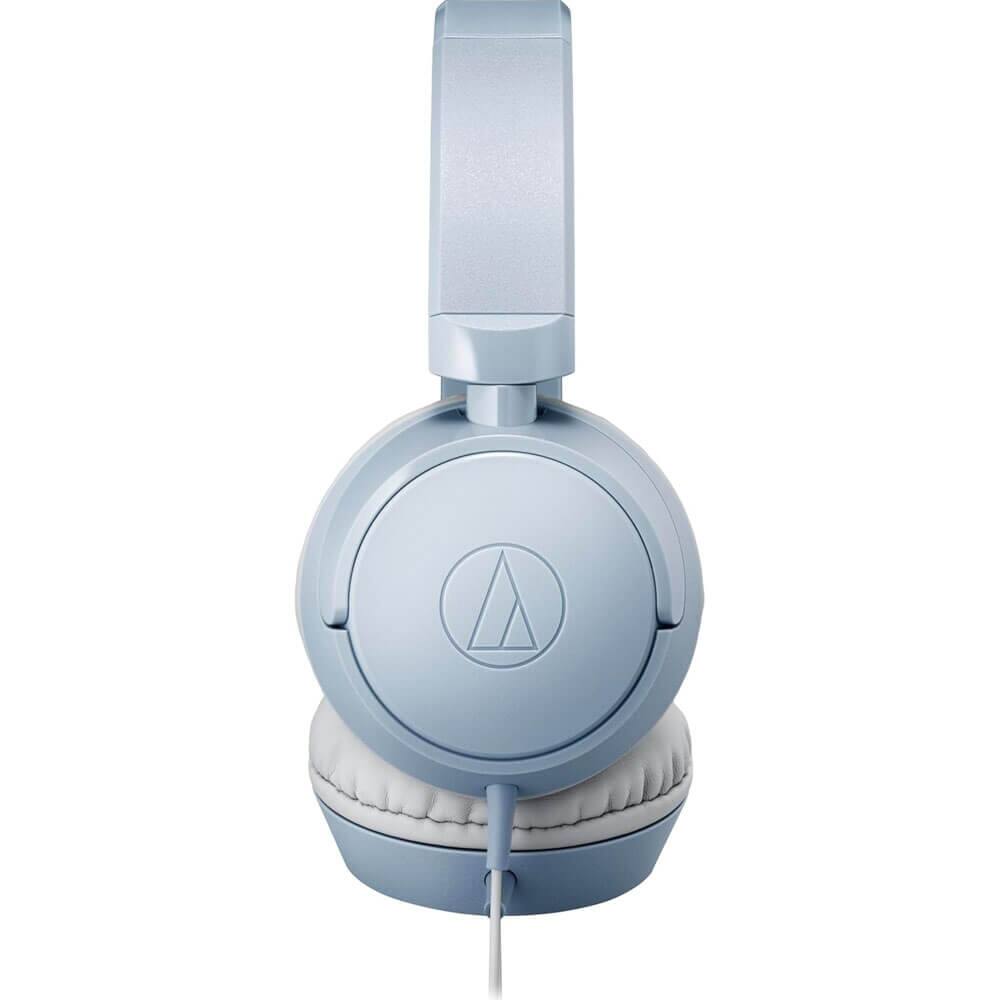 Alt View 1. Audio-Technica - Audio Technica ATHS120CGY USB-C On-Ear Wired Headphones - Blue-Gray - Blue.