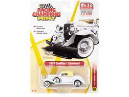 Racing Champions - 1931 Cadillac Cabriolet Top Limited Edition to 2400 pieces Worldwide 1/64 Diecast Model Car - White with Cream