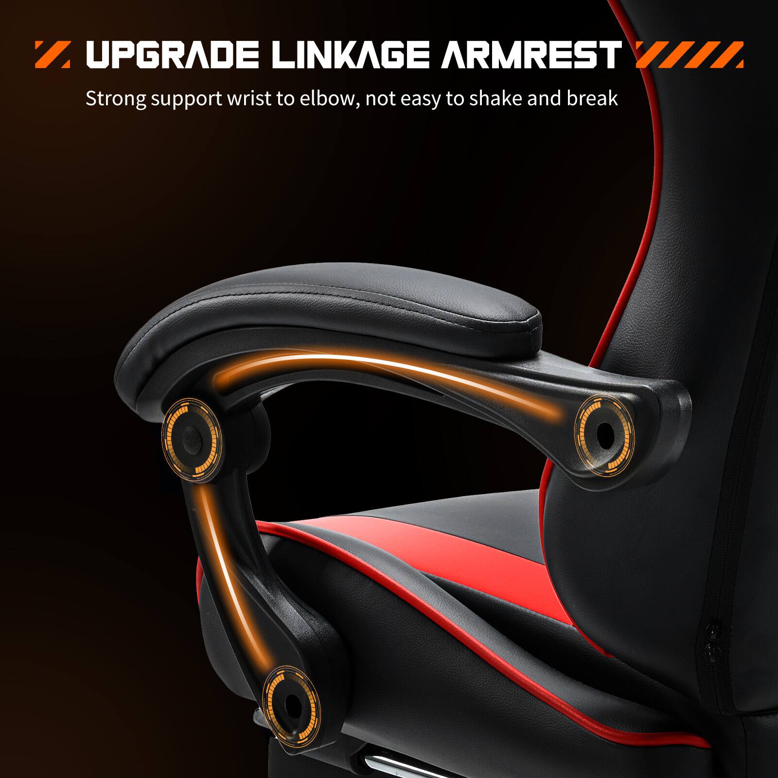 7 UPGRADE LINKAGE ARMREST "II Strong support wrist to elbow, not easy to shake and break