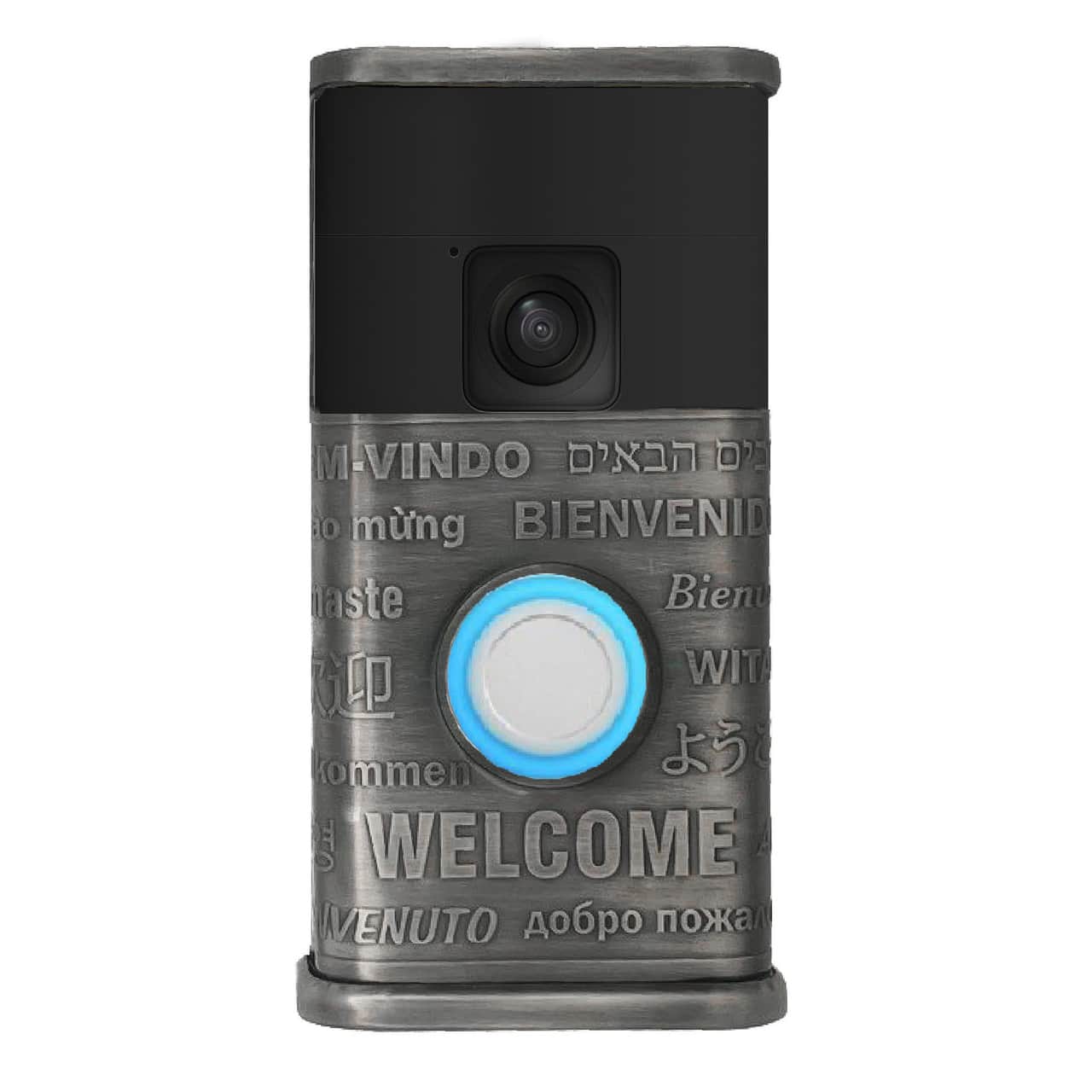 Michael Healy - Multilingual Video Doorbell Cover (Ring Battery Doorbell 2024 Release) - Antique Pewter