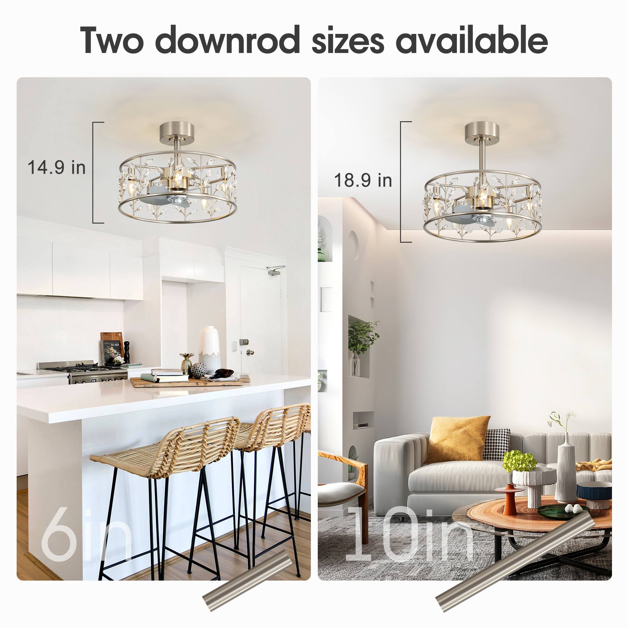 Two downrod sizes available

14.9 in

18.9 in

6 in

10 in