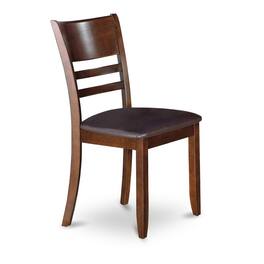 East West Furniture - Lynfield Dining Room Chair with Faux Leather Upholstered Seat Finish - Espresso