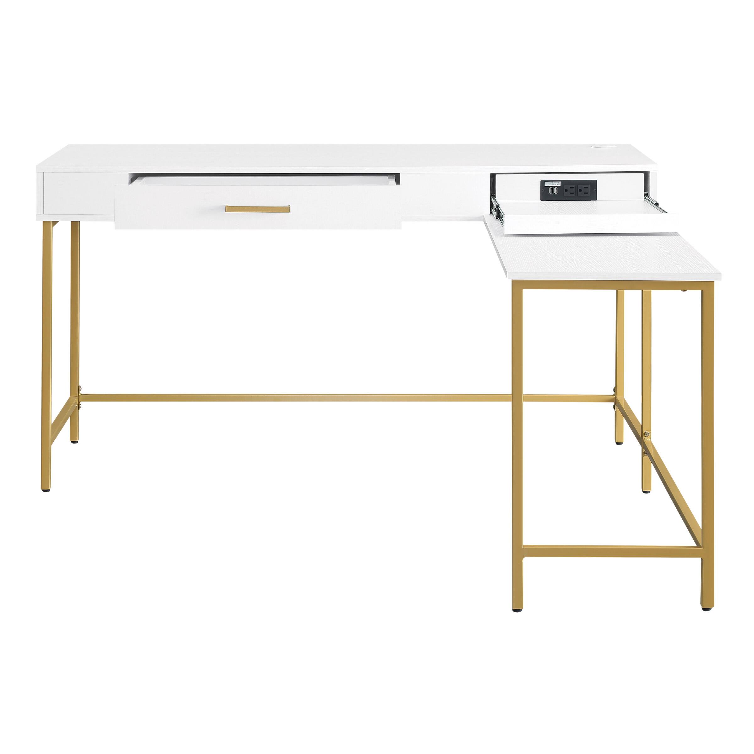 Alt View 12. OSP Home Furnishings - Modern Life Desk in White - White.