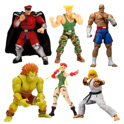 Front. Jada Toys - Jada Toys Street Fighter II Set (Ken, M. Bison, Guile, Blanka, Sagat, and Cammy).