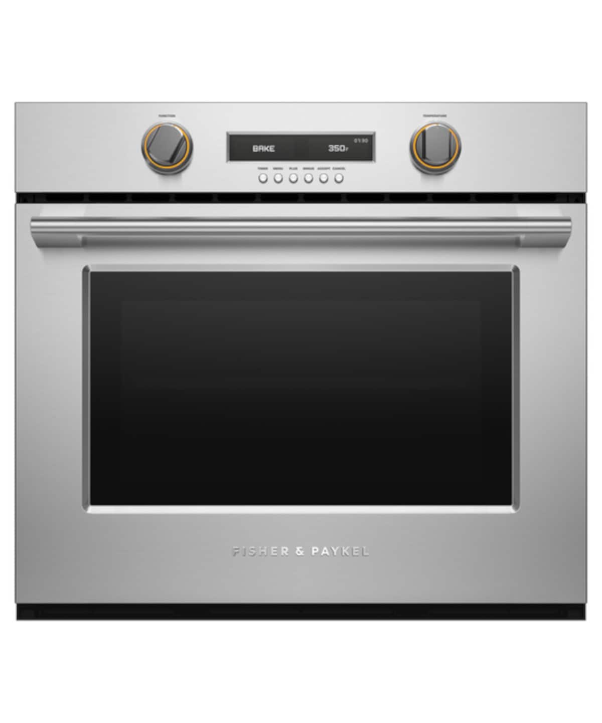 Front. Fisher & Paykel - 30-in Built-In Single Electric Convection Wall Oven - Stainless Steel.