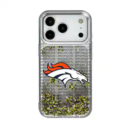 Keyscaper - NFL - Denver Broncos - iPhone Text Backdrop Design Glitter Case - 14 - Multicolor