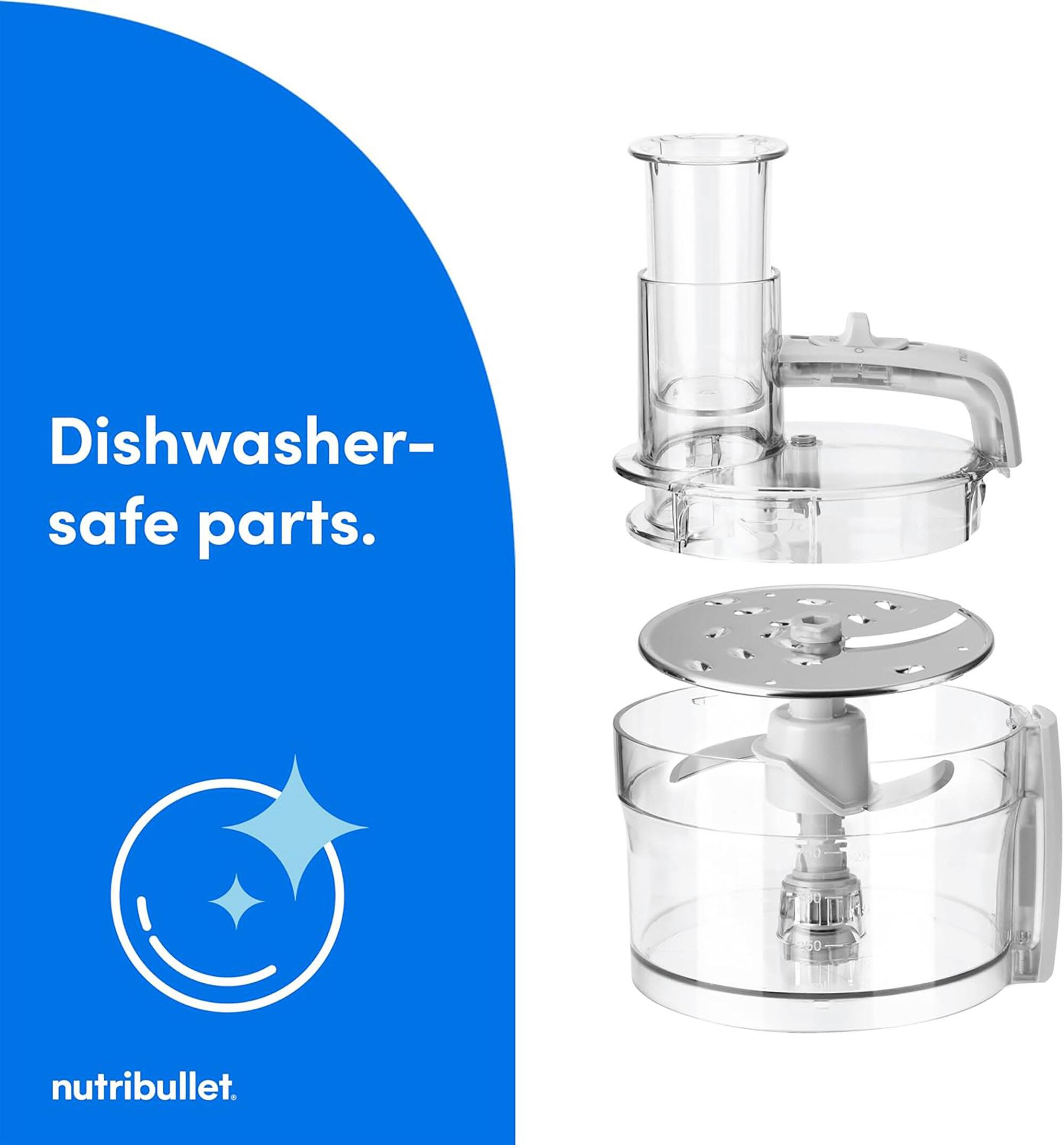 Dishwasher-safe parts.  
nutribullet.