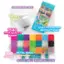 The image features a box of Rainbow Loom, which includes a case, 12 gift bags, and easy-to-follow instructions. The box also contains 300 metal hooks and 300 C-clips, as well as an adjustable rainbow loom. The box is filled with various colorful bands, making it an ideal gift for anyone who enjoys crafting and creating unique bracelets.