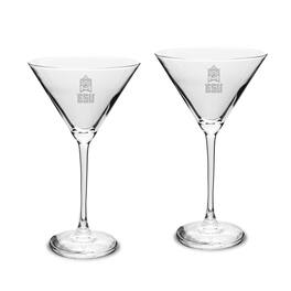 Jardine - East Stroudsburg Warriors Two-Piece Traditional 10oz. Martini Glass Set - Multicolor