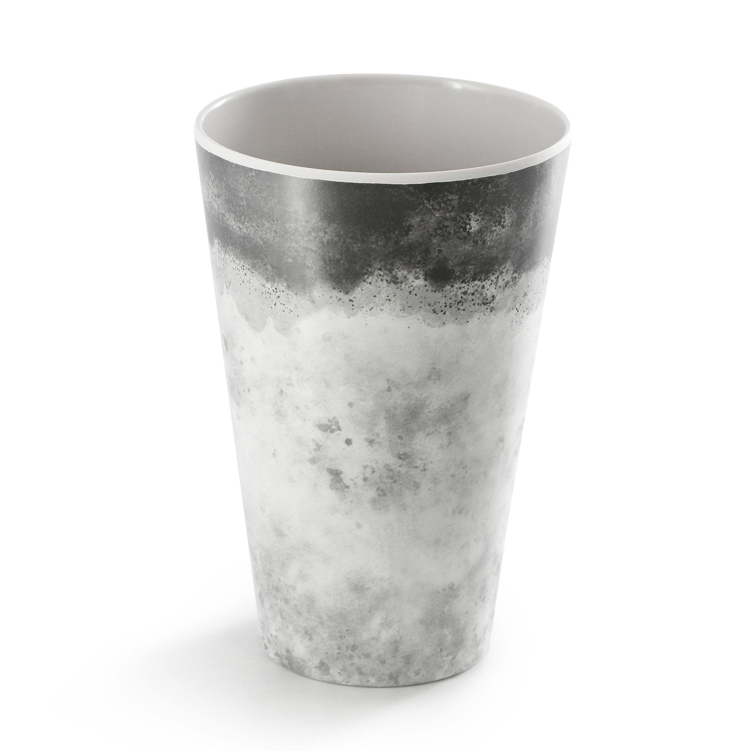 Alt View 4. Gibson - Gibson Elite Organic Decal 16 Piece Melamine Dinnerware Set in Gray - Gray.