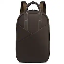 Lux & Nyx - Origami Slim 16" Laptop Backpack - Convertible Shoulder Bag - Espresso